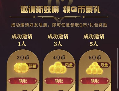 邀请好友最多领取12Q币