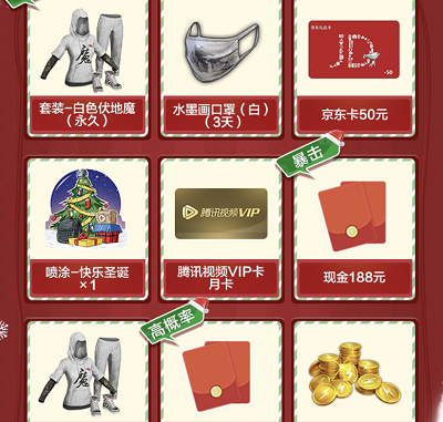 每日抽奖现金红包/腾讯视频会员/京东卡等奖品