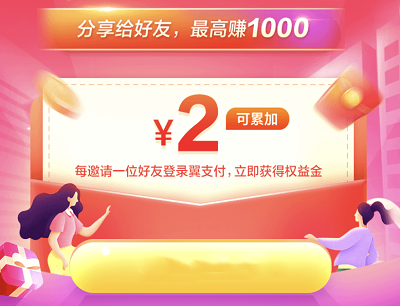 邀请回归用户登录注册领取2-1000元权益金